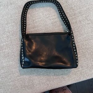 Black handbag with silver studs